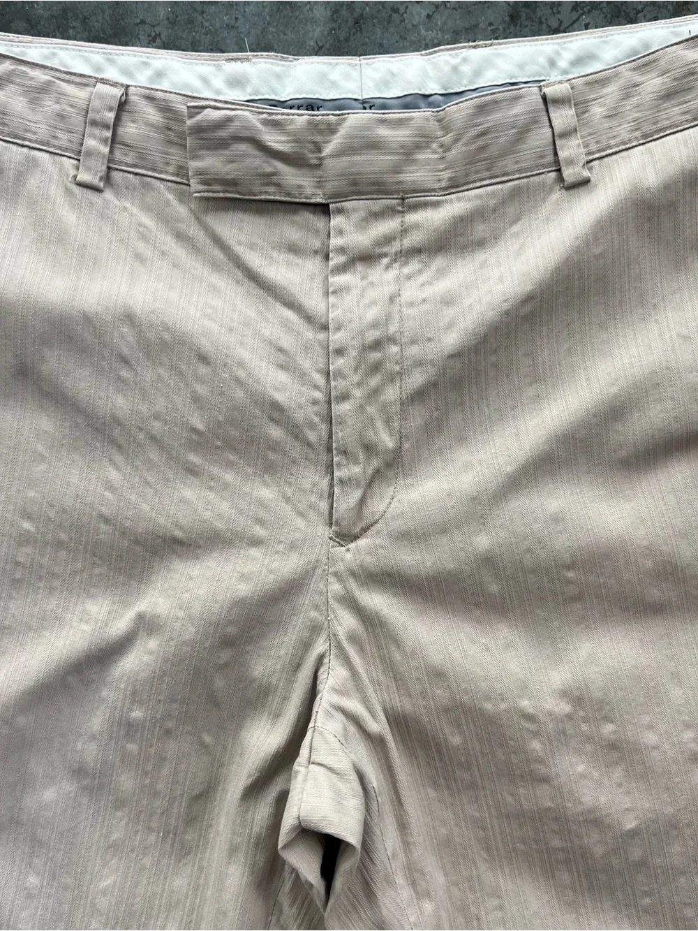 J Ferrar Modern Fit Beige Textured Cotton Dress Pants Size 34